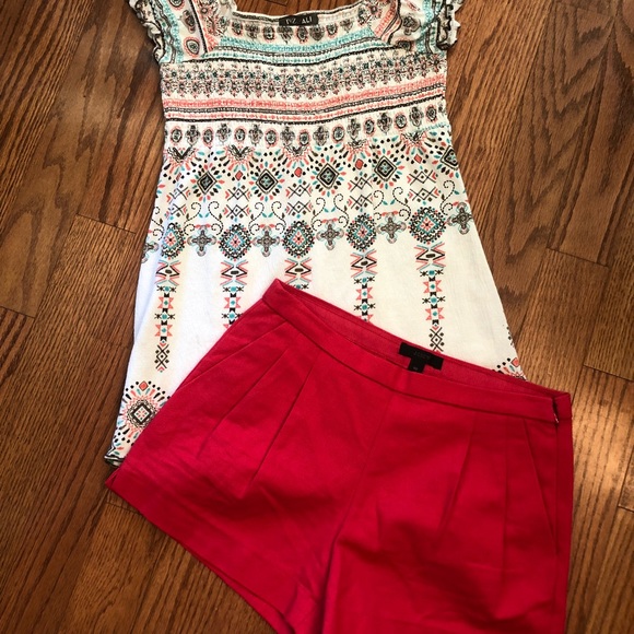 J. Crew Pleated Shorts Cotton Pìque - Picture 2 of 5